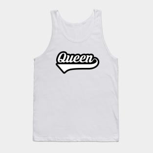 Queen Black and White (Outlined In Black With Tail) Tank Top